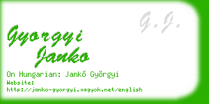 gyorgyi janko business card